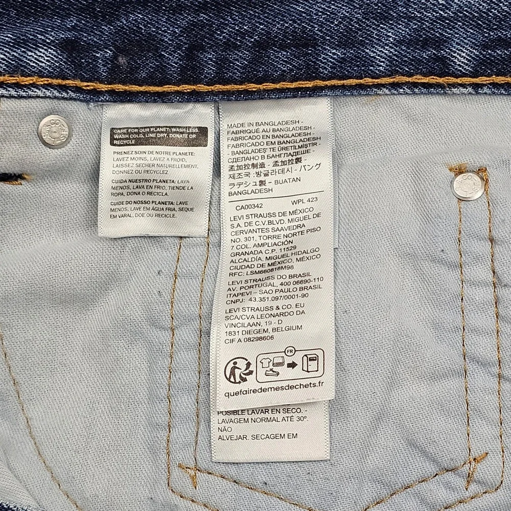 Levi's 550 Relaxed Fit Jeans Mens 44x29 (46x30) Blue Denim Cotton Classic Baggy